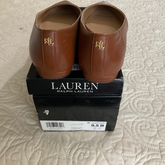 Women Ralph Lauren Londyn Burnished Leather Flats - Picture 5 of 5